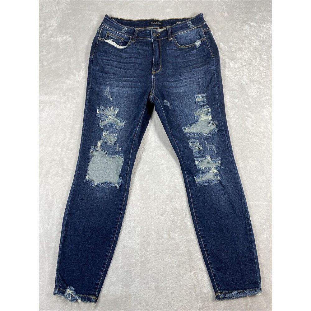 Distressed Blue Jeans